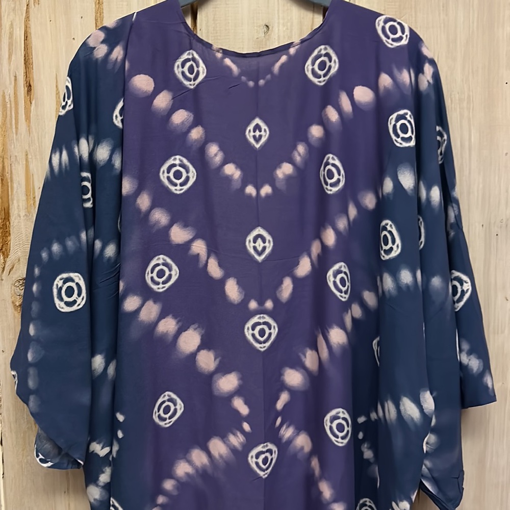NWT Boutique Indigo Blue Moon Tie Dye Kimono - Picture 11 of 15